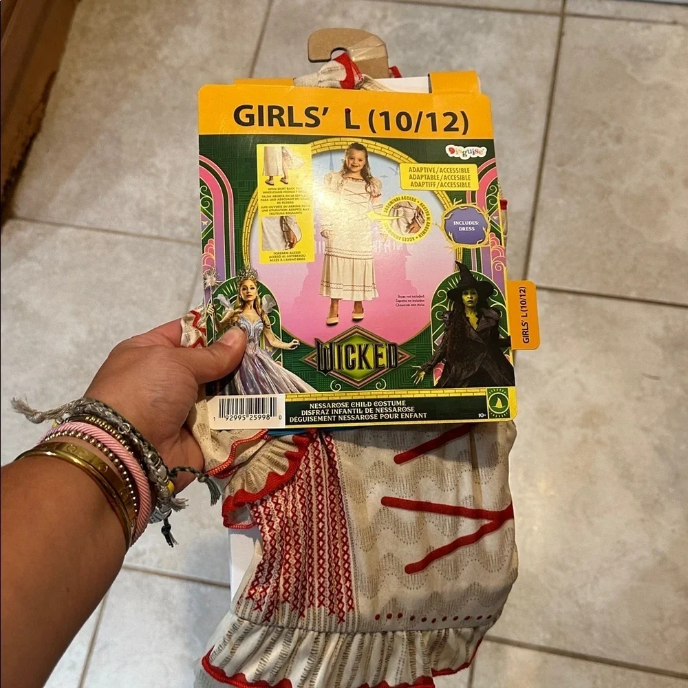 NWT! Wicked Nessa Rose Adaptive Costume Dress L 10/12 Princess Dress Up